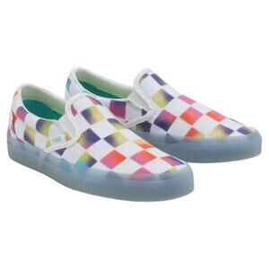 Vans Classic Slip On Cultivate Care Rainbow Checkered Low Top Multicolor 7